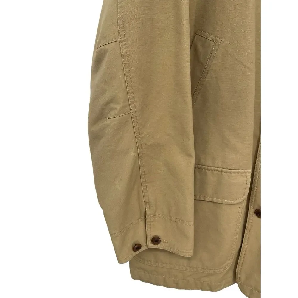 Vintage LL Bean Chore Barn Coat Corduroy Collar Flannel Lined Men’s Size Large
